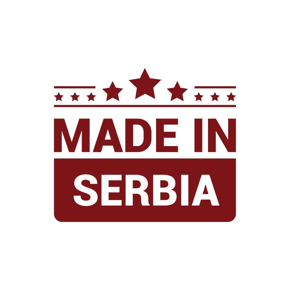 Serbia stamp design vector