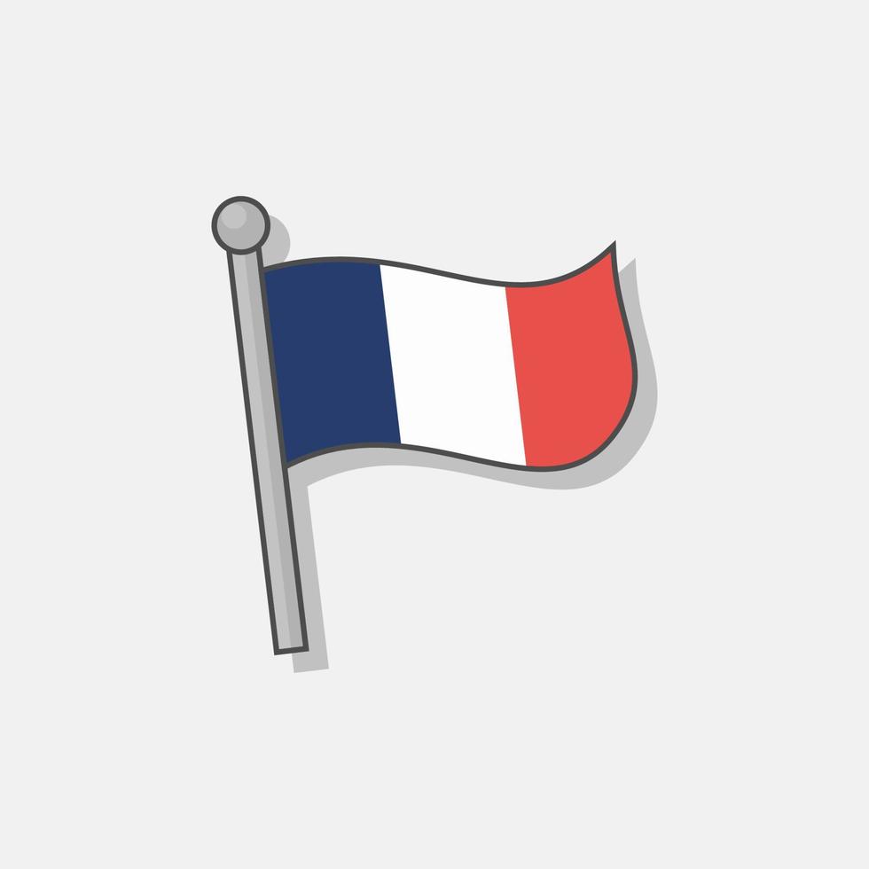 Illustration of France flag Template vector