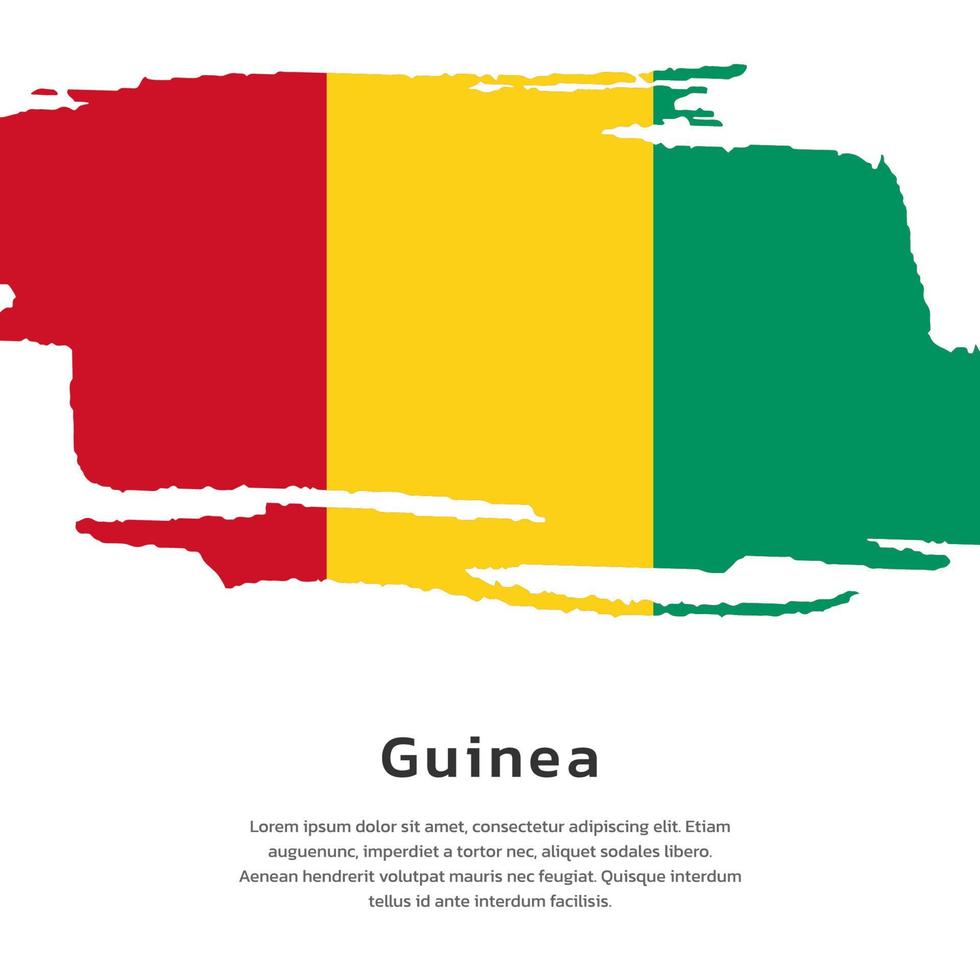 ilustración de plantilla de bandera de guinea vector