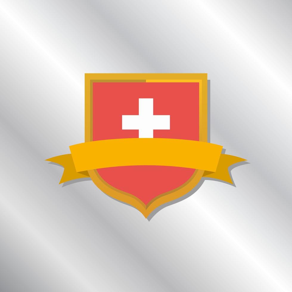 Illustration of Switzerland flag Template vector