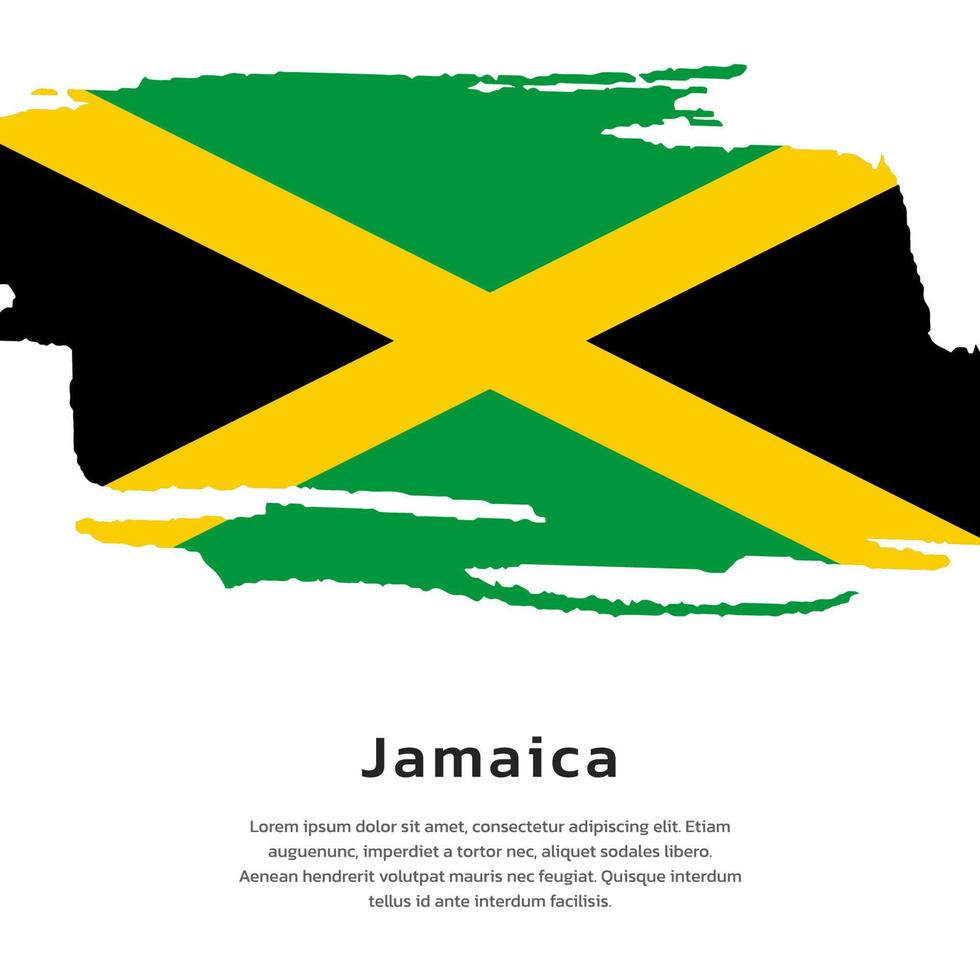 ilustración de la plantilla de la bandera de jamaica vector