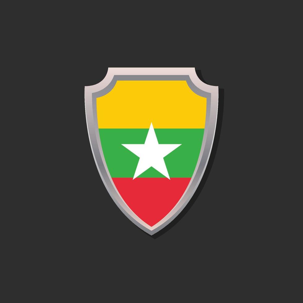 Illustration of Myanmar flag Template vector
