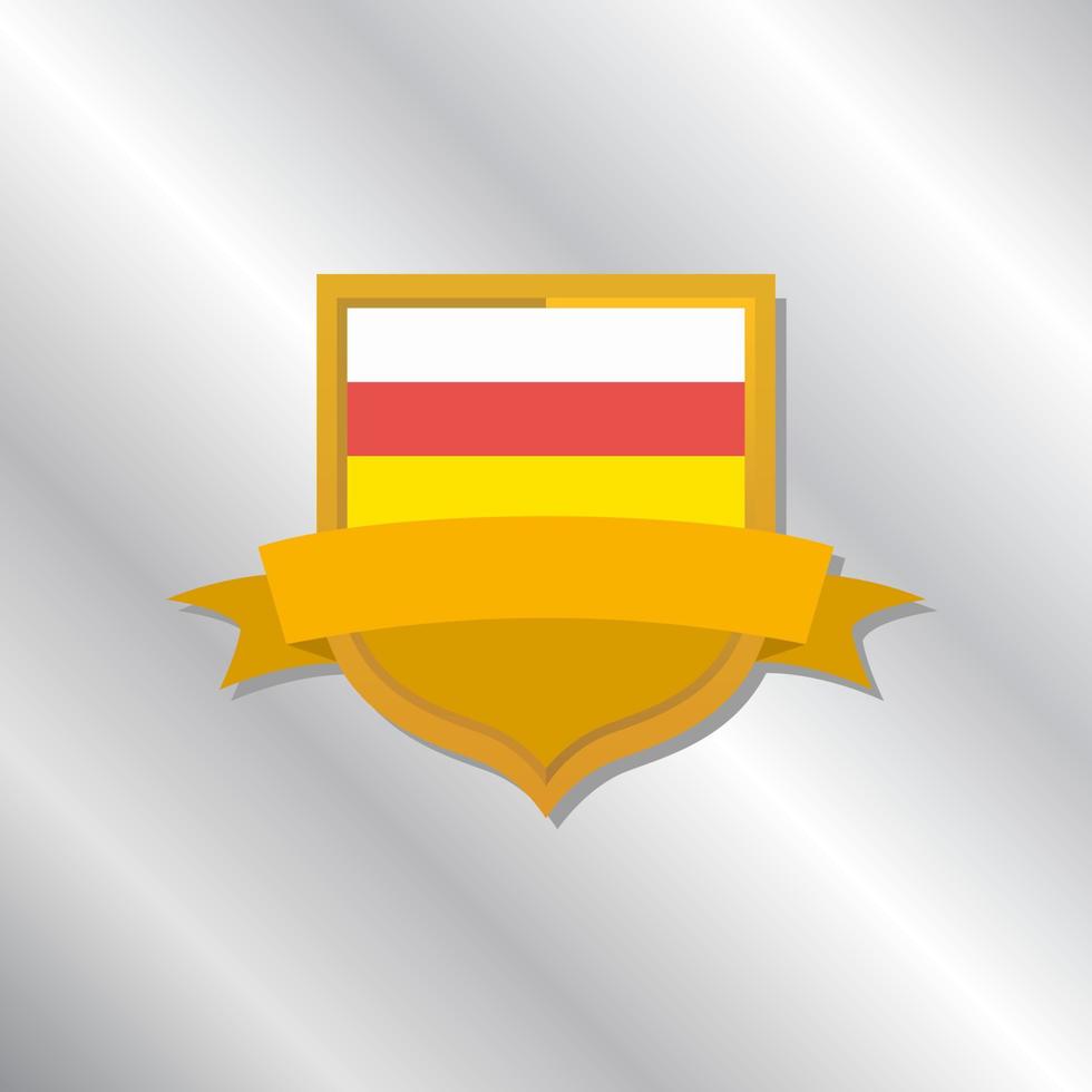 Illustration of South Ossetia flag Template vector