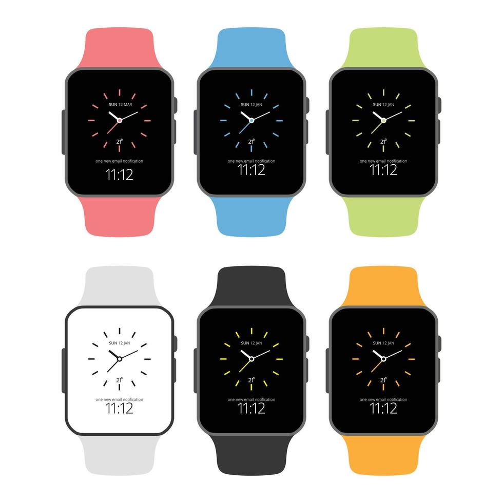 Smart Watches creative design with typography vector