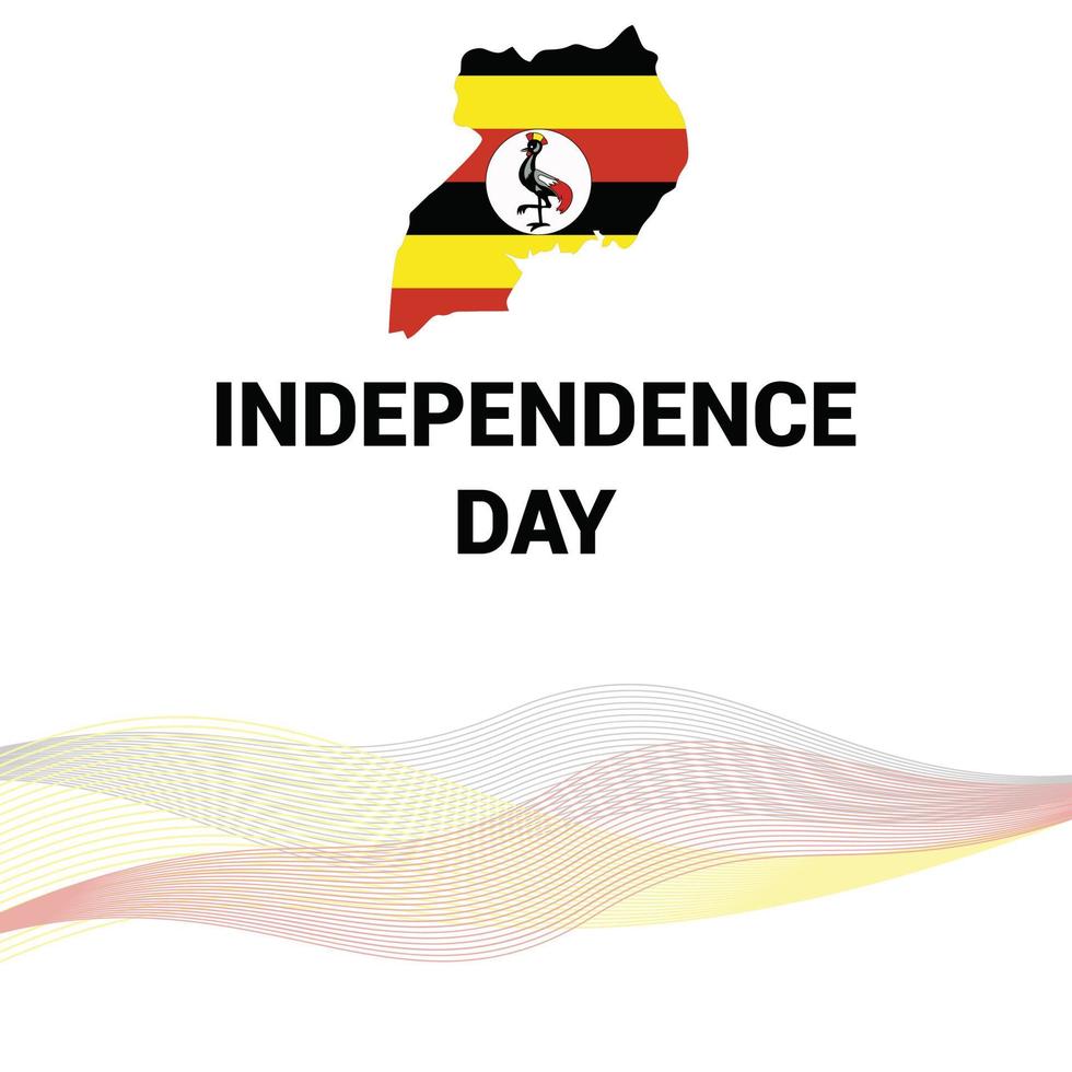 Uganda Independence day design vector