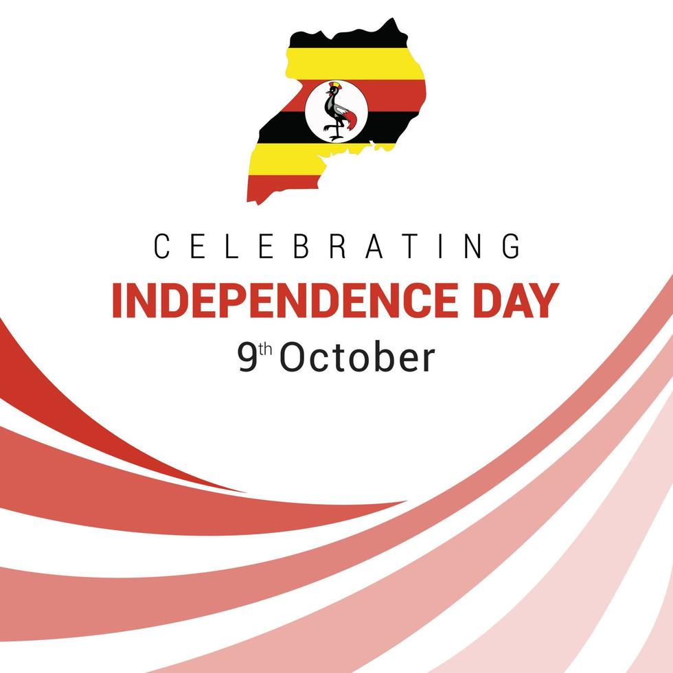 Uganda Independence day design vector