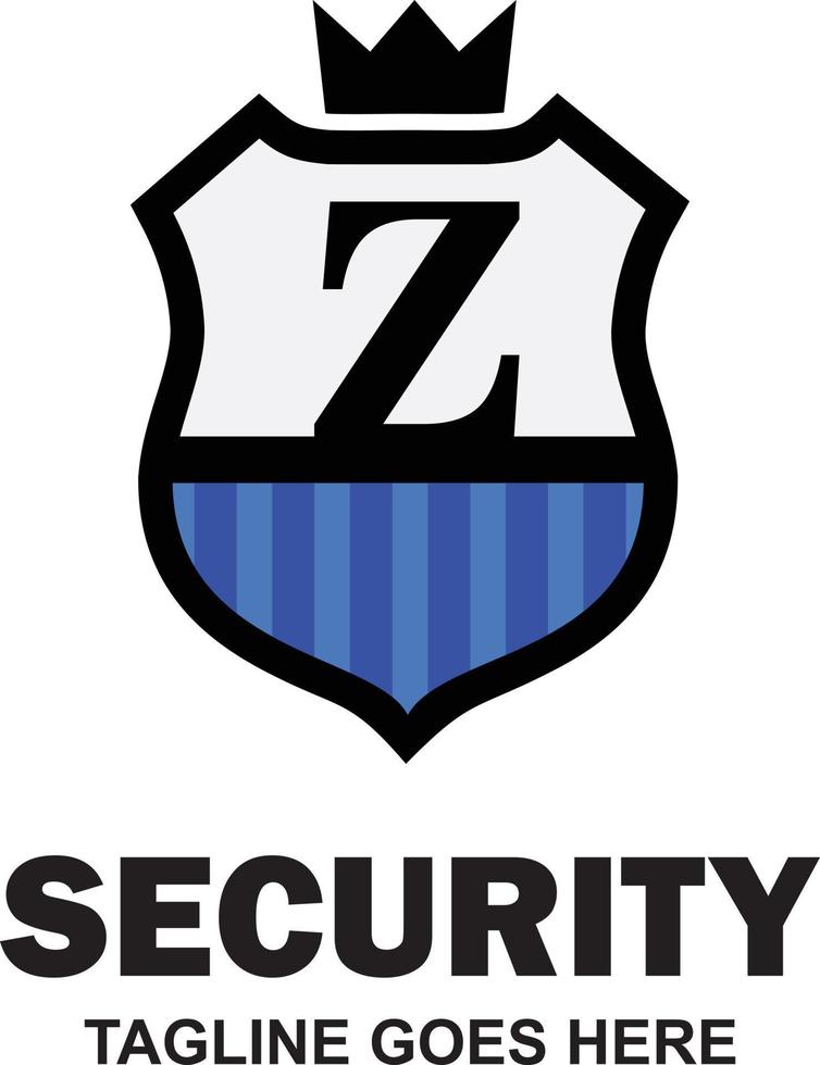 Alphabetical logo of security compnay and typography vector