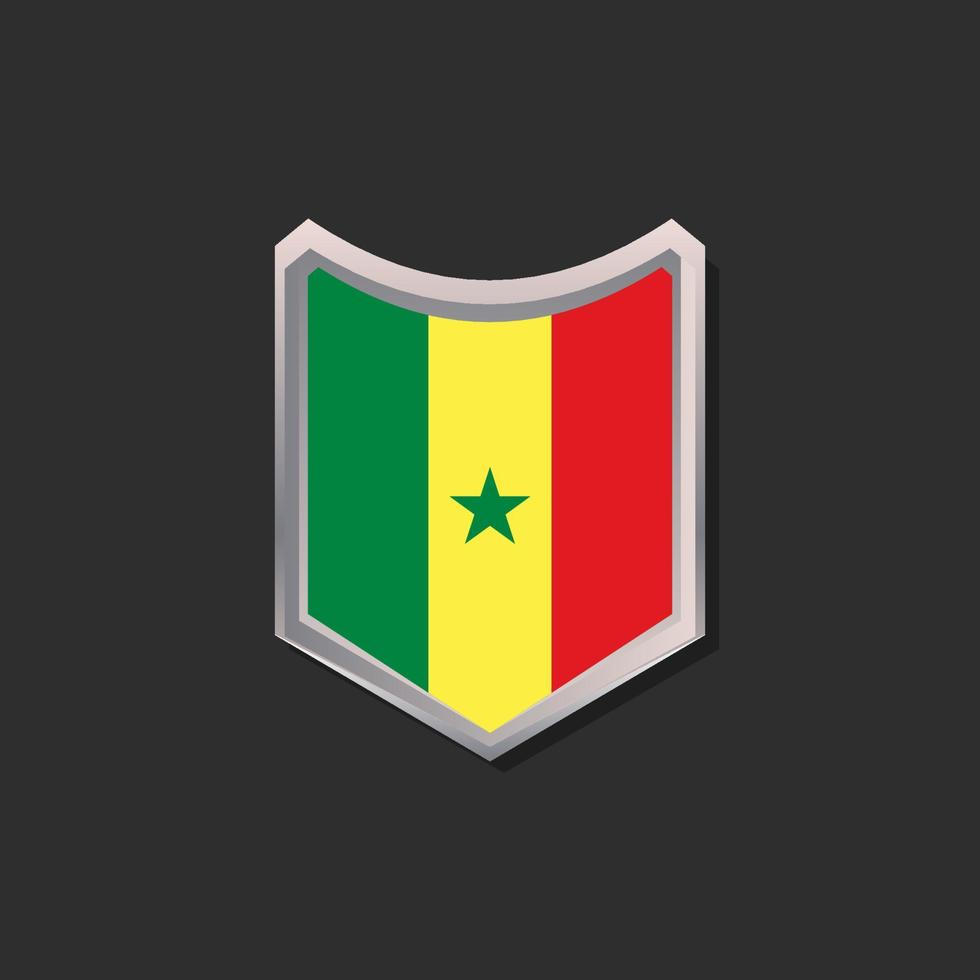 Illustration of Senegal flag Template vector