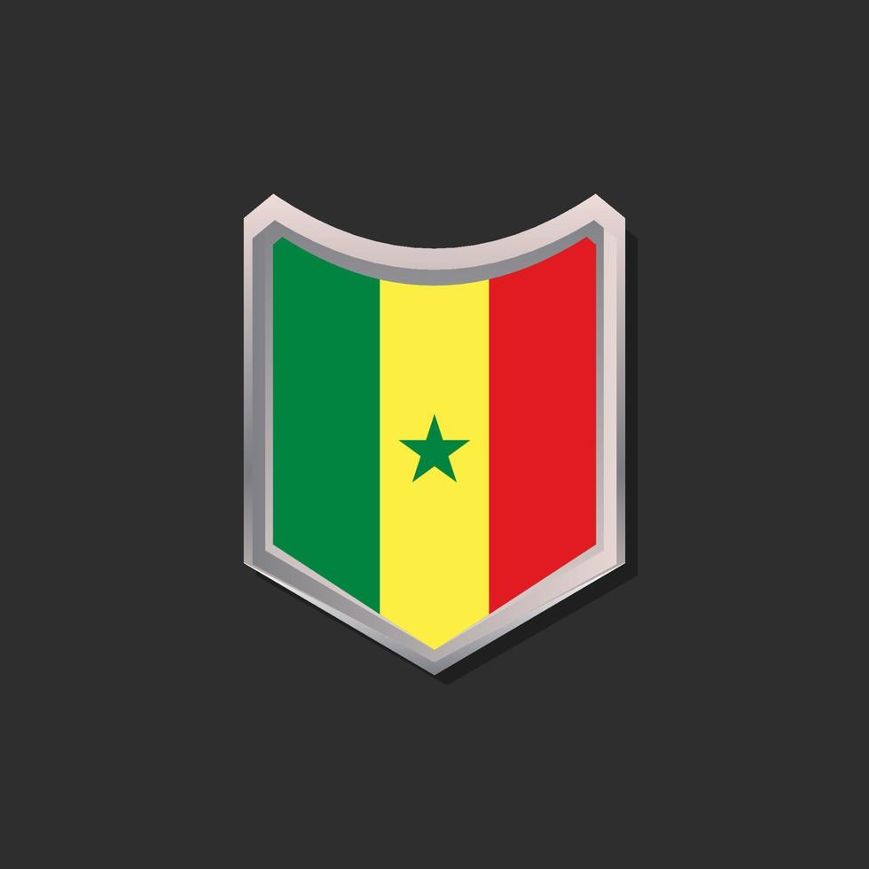 ilustración de plantilla de bandera de senegal vector