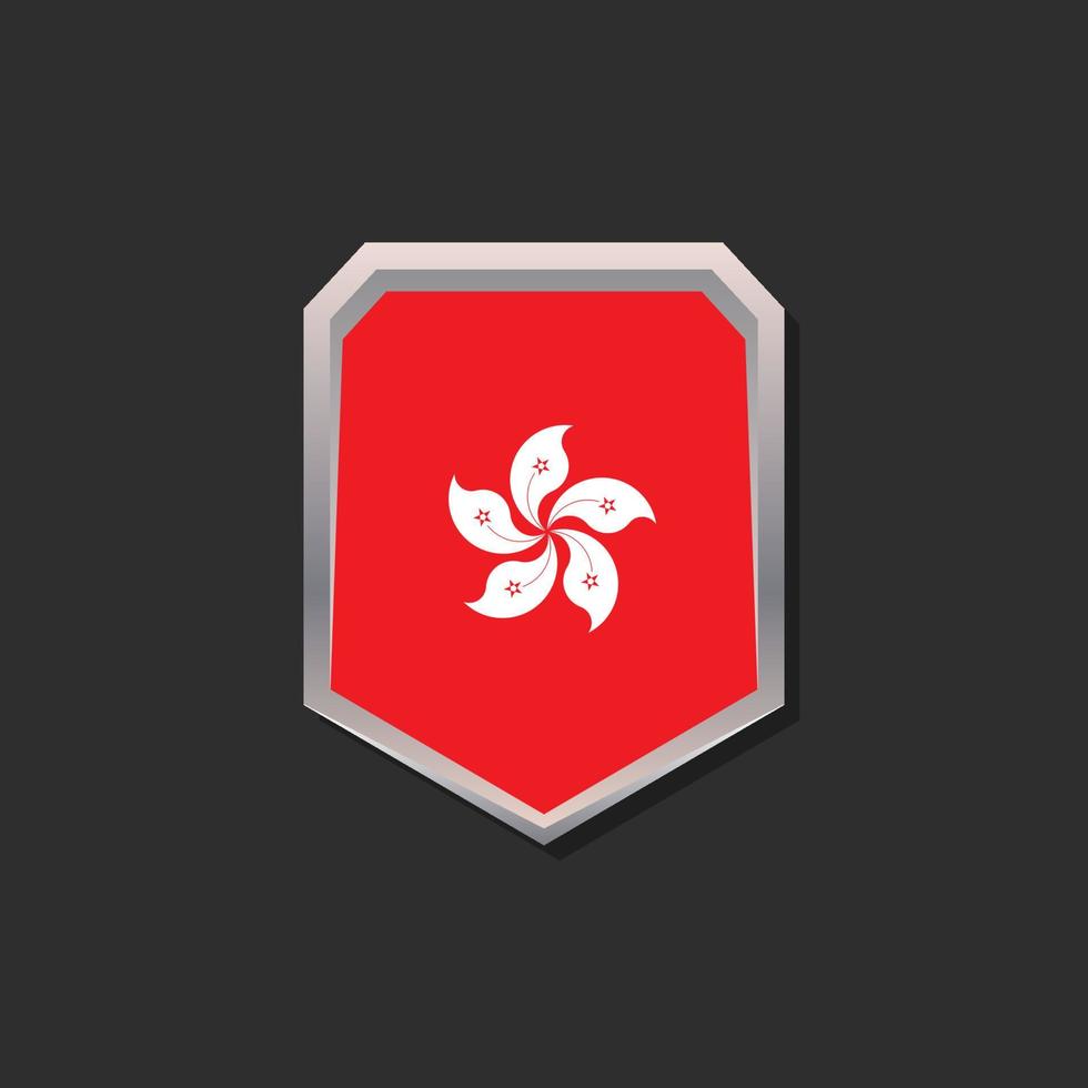 Illustration of Hong Kong flag Template vector