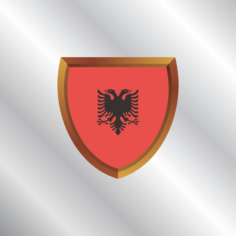 ilustración de la plantilla de la bandera de albania vector