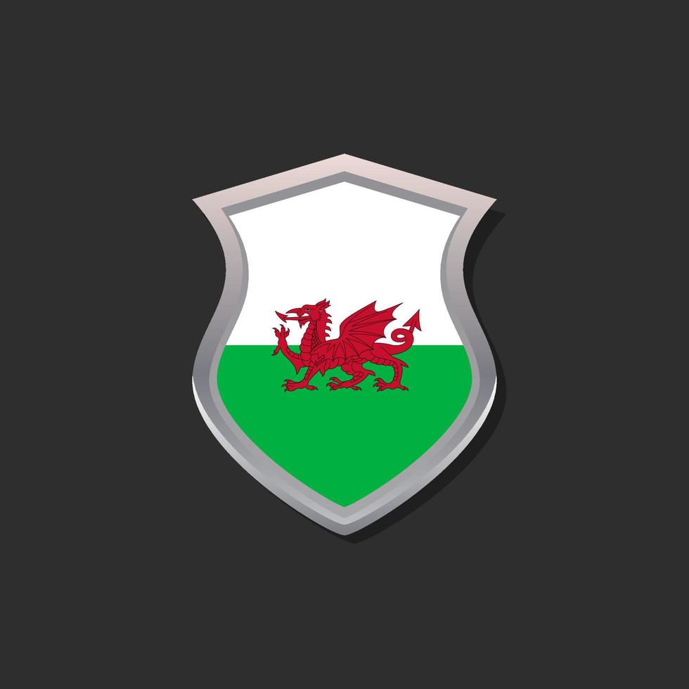 Illustration of Wales flag Template vector