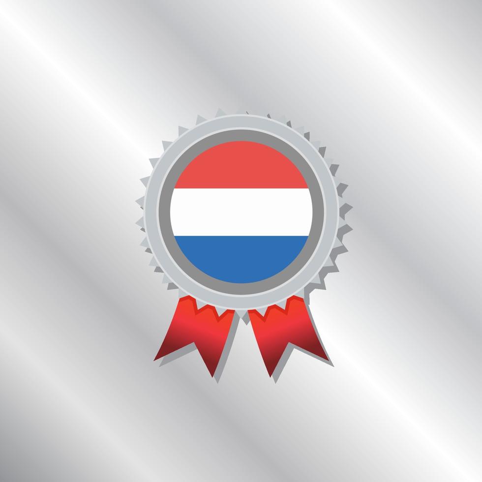 ilustración de la plantilla de la bandera de luxemburgo vector
