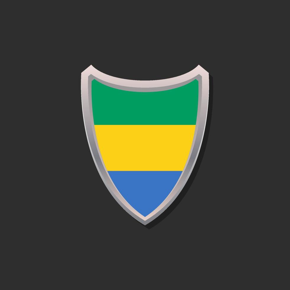 Illustration of Gabon flag Template vector