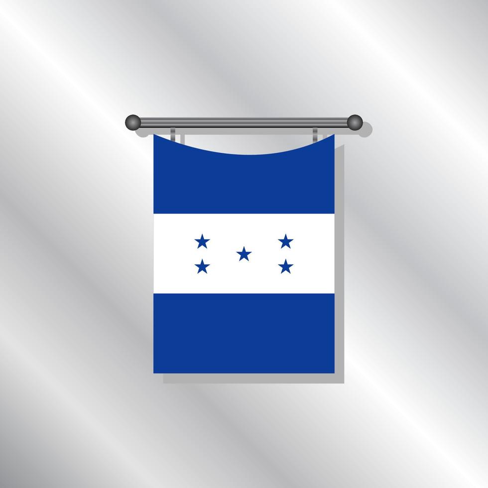 ilustración de la plantilla de la bandera de honduras vector