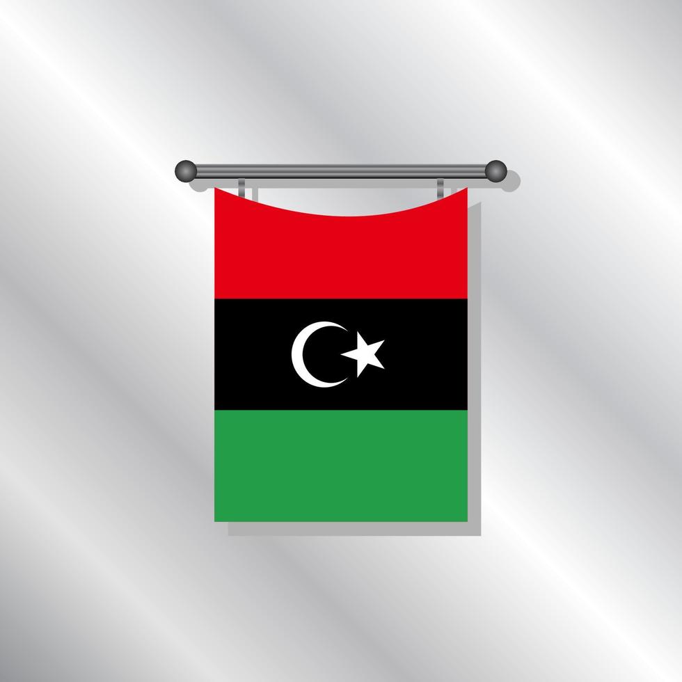 Illustration of Libya flag Template vector