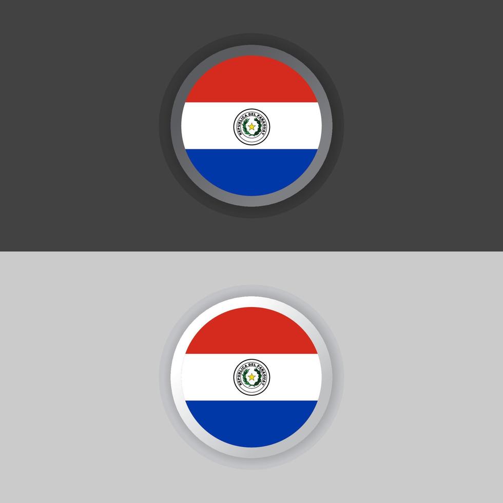 ilustración de plantilla de bandera de paraguay vector