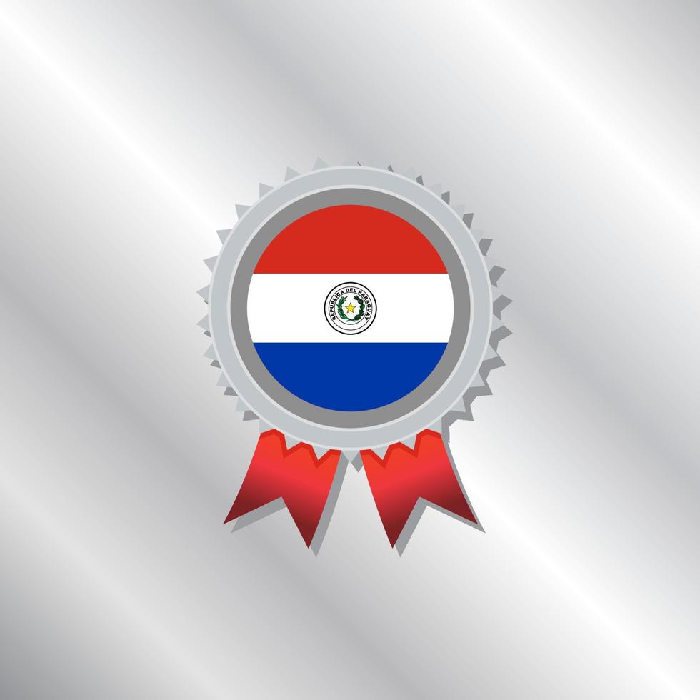 ilustración de plantilla de bandera de paraguay vector