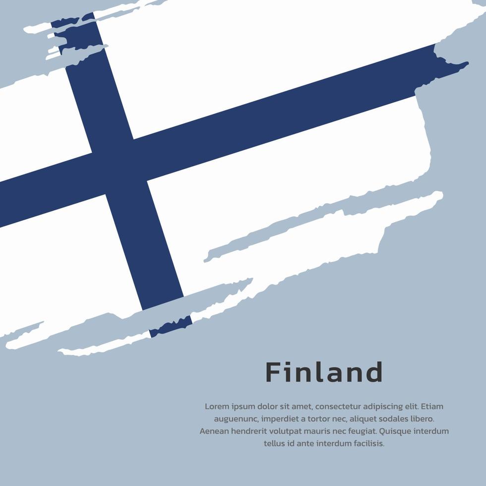 ilustración de la plantilla de la bandera de finlandia vector