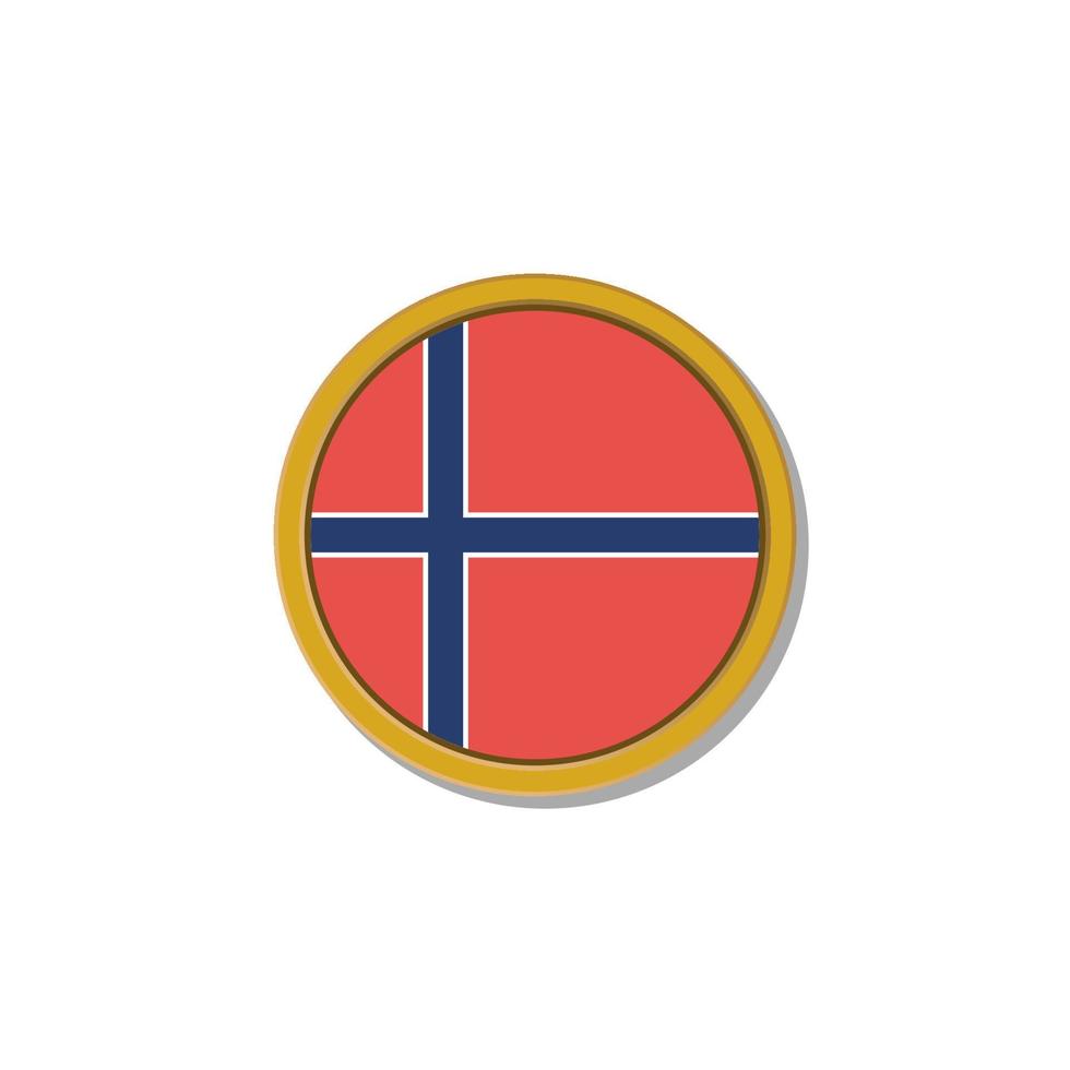 ilustración de la plantilla de la bandera de noruega vector