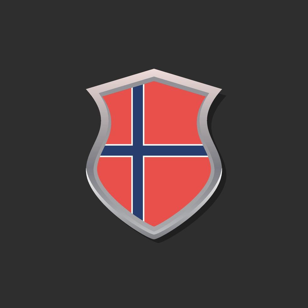 ilustración de la plantilla de la bandera de noruega vector