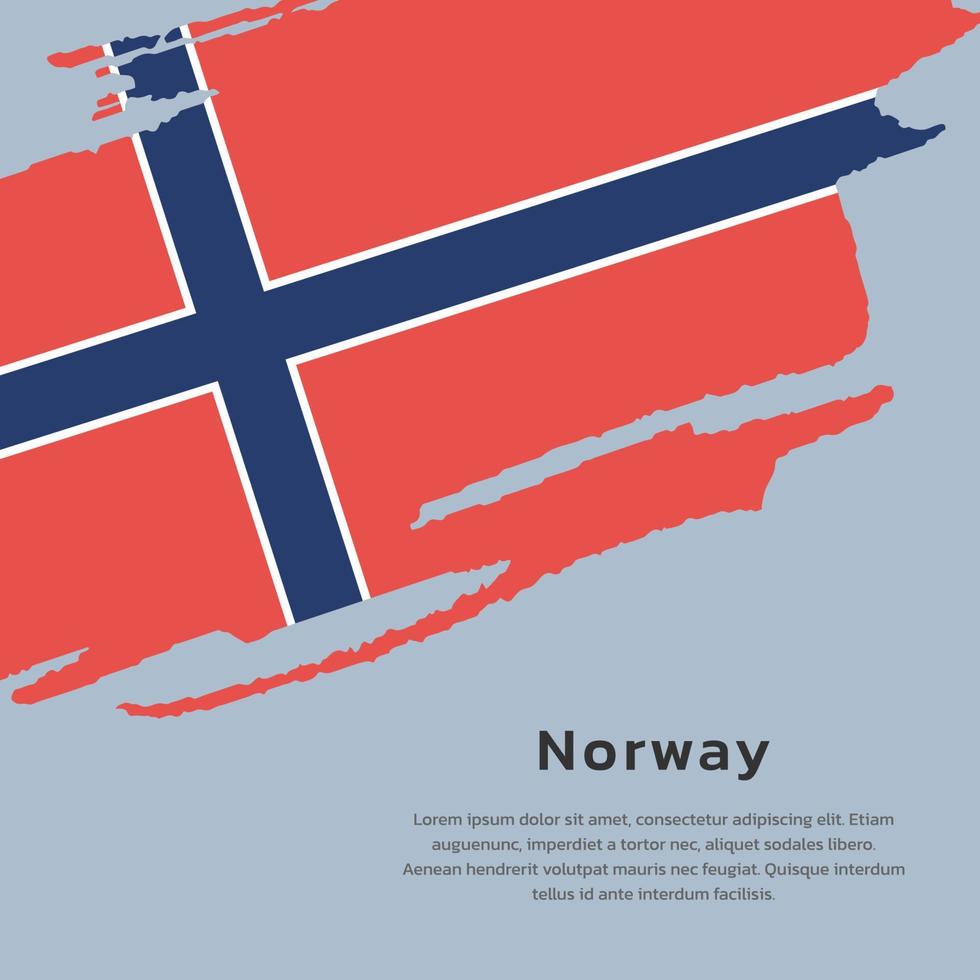 ilustración de la plantilla de la bandera de noruega vector