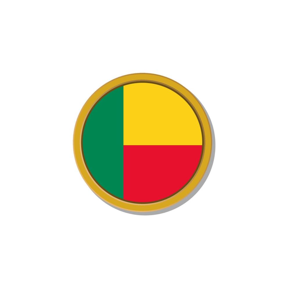 ilustración de la plantilla de la bandera de benin vector