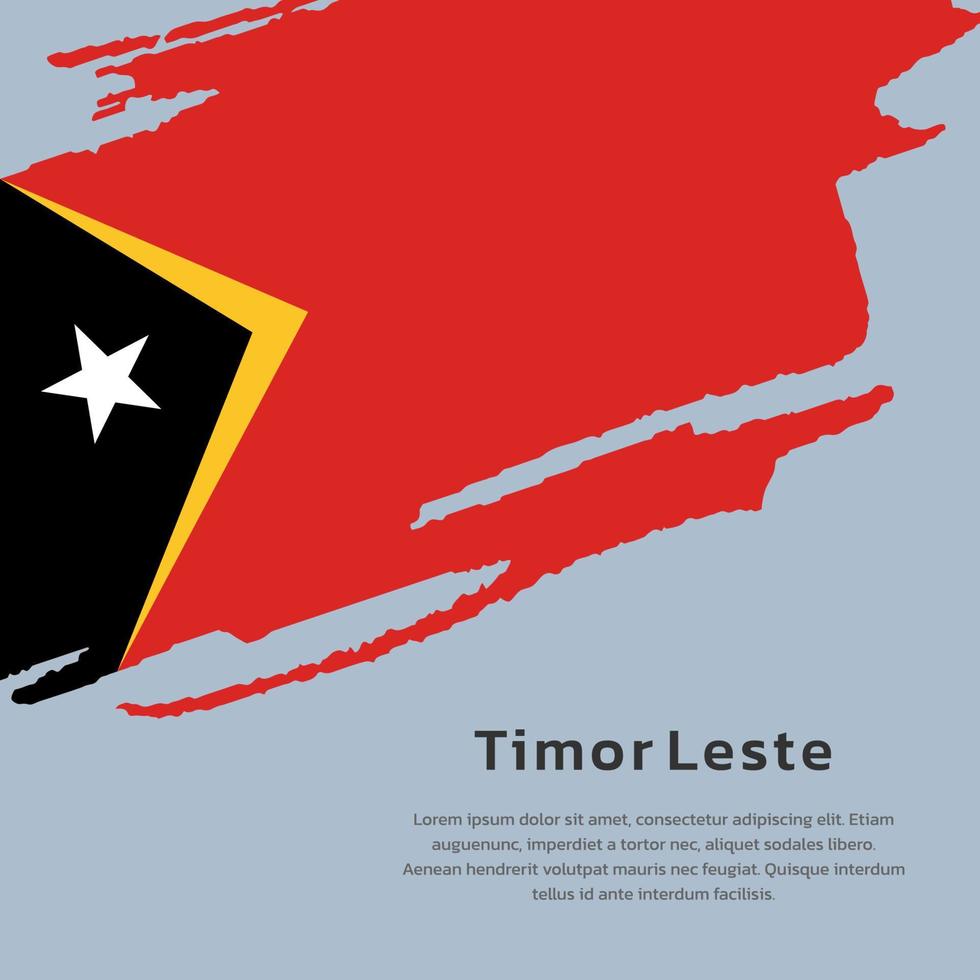 ilustración de la plantilla de la bandera de timor leste vector