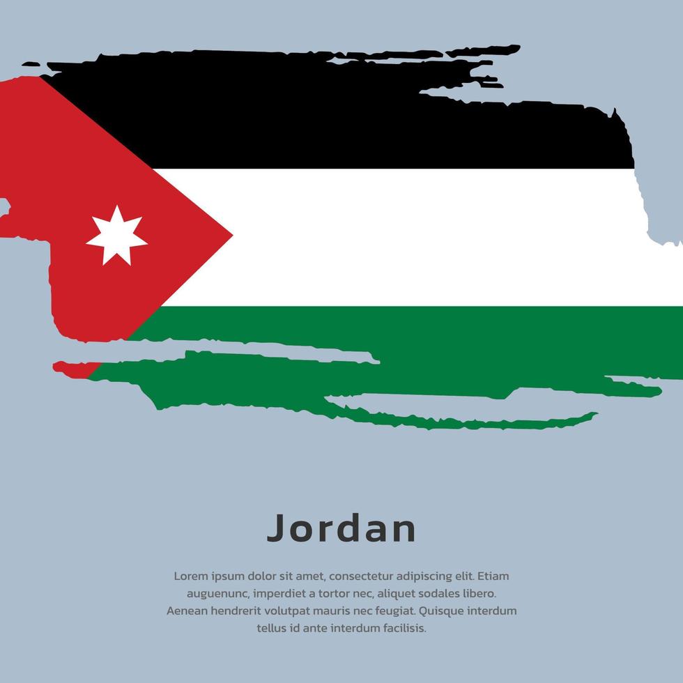 Illustration of Jordan flag Template vector