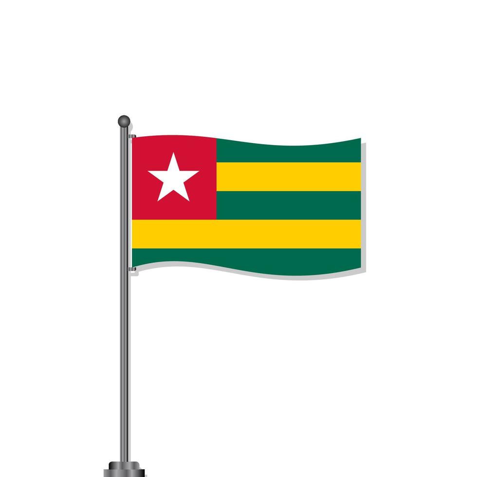 Illustration of Togo flag Template vector