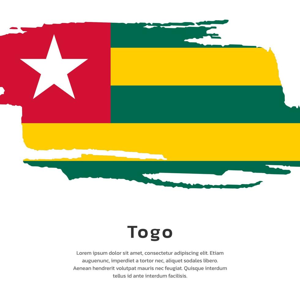 Illustration of Togo flag Template vector