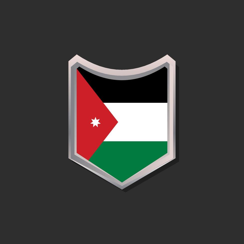 Illustration of Jordan flag Template vector