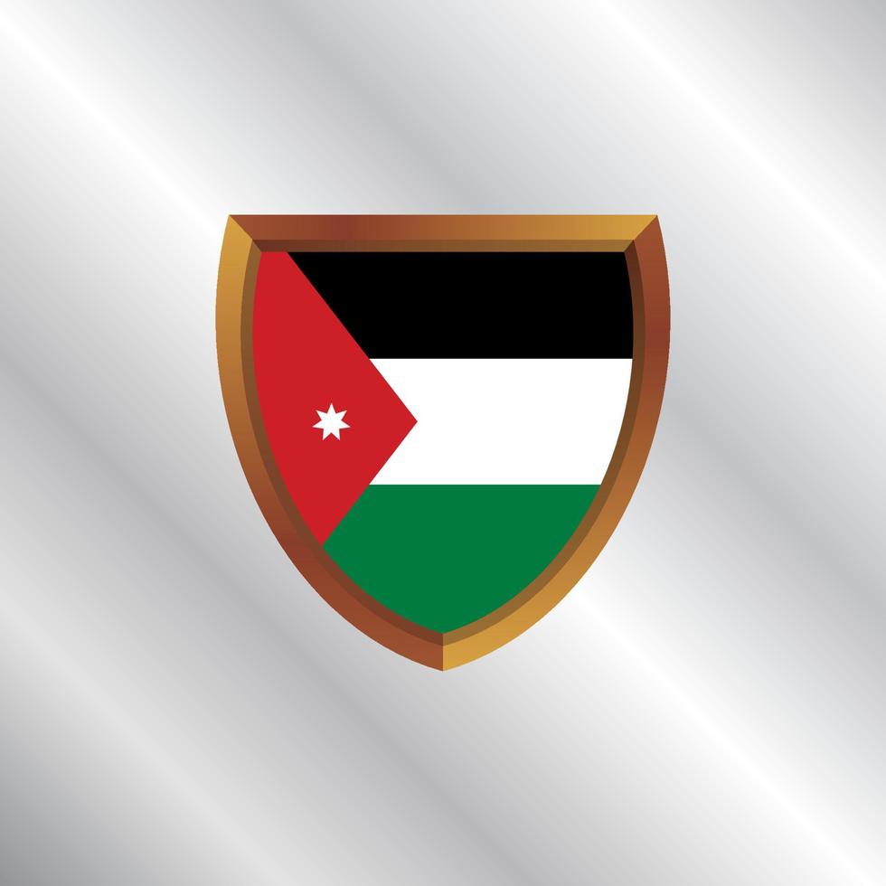 Illustration of Jordan flag Template vector