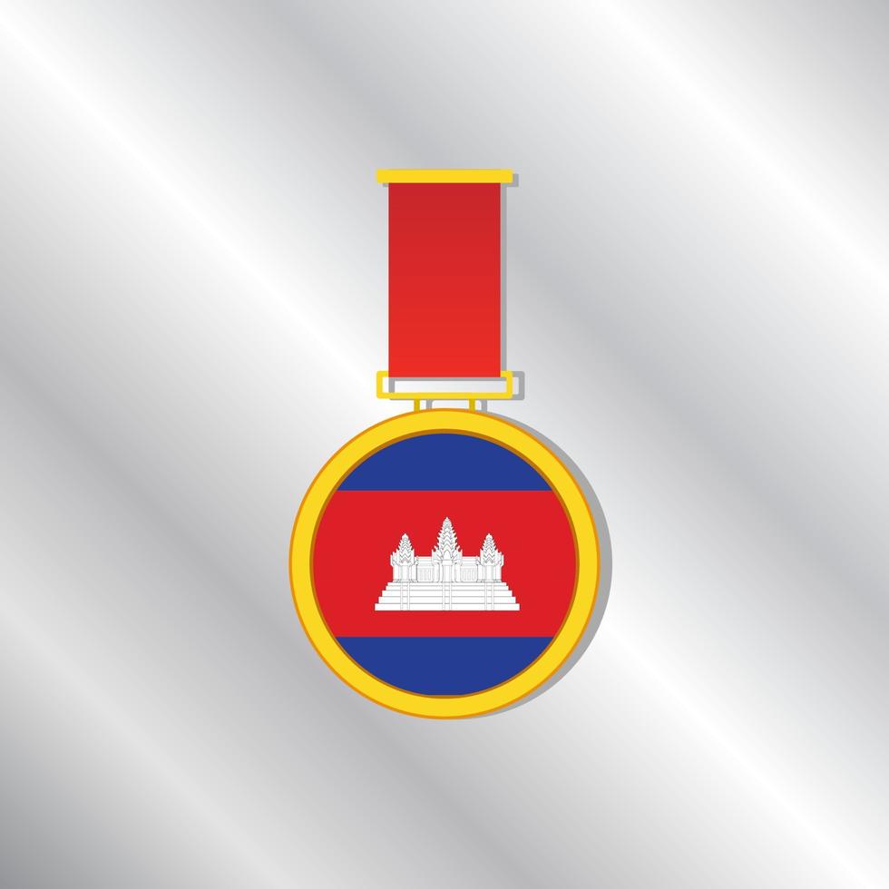Illustration of Cambodia flag Template vector