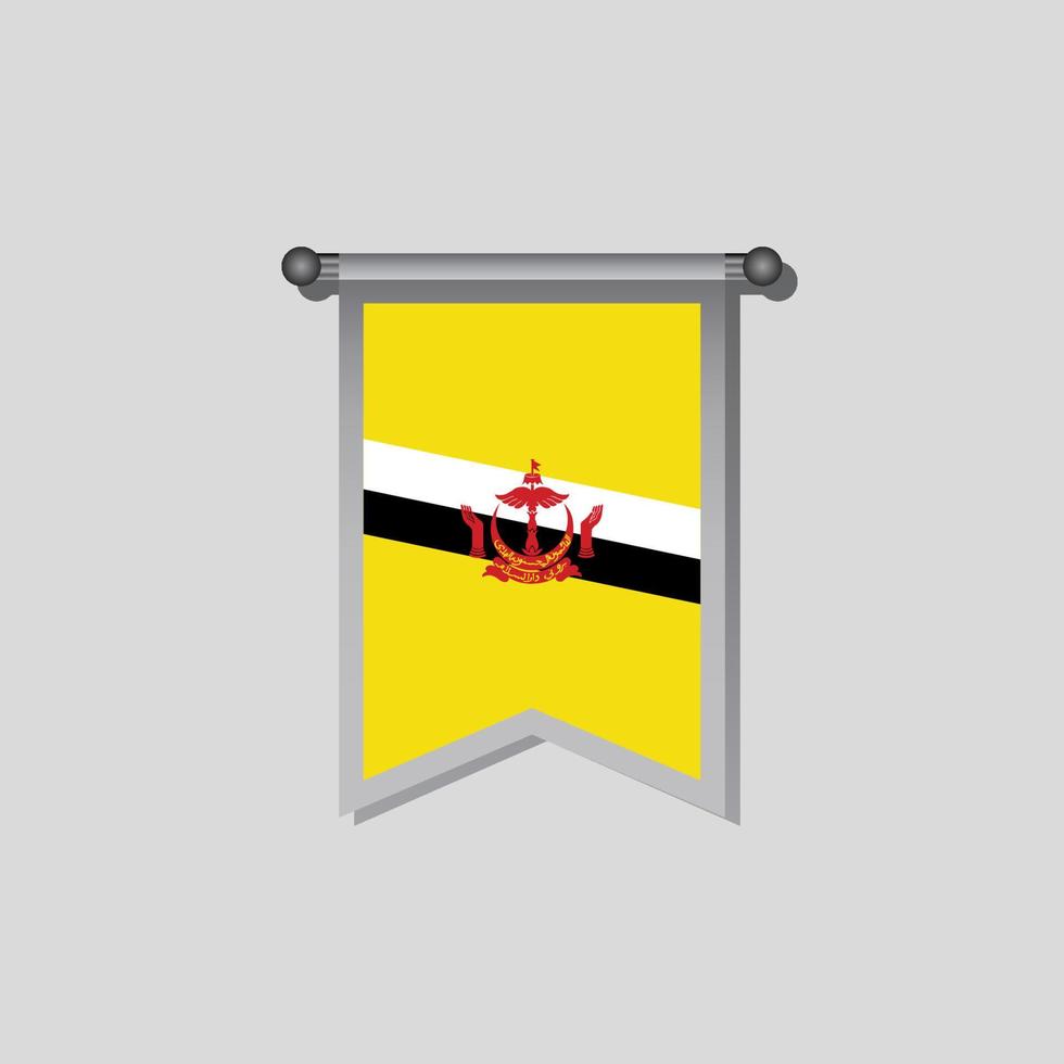 Illustration of Brunei flag Template vector