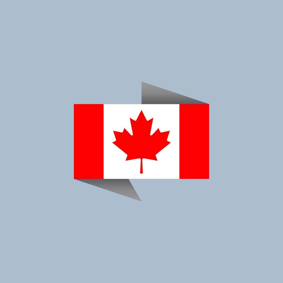ilustración de la plantilla de la bandera de canadá vector