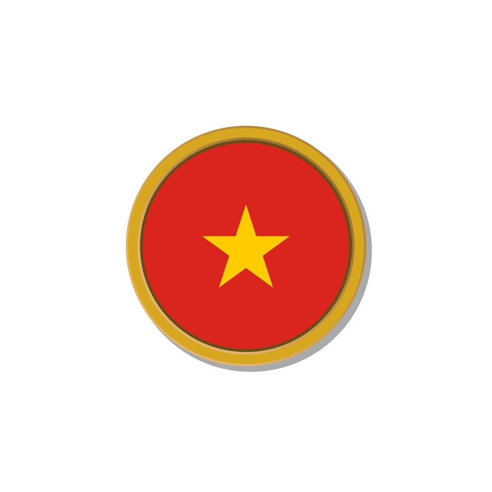 Illustration of Vietnam flag Template vector