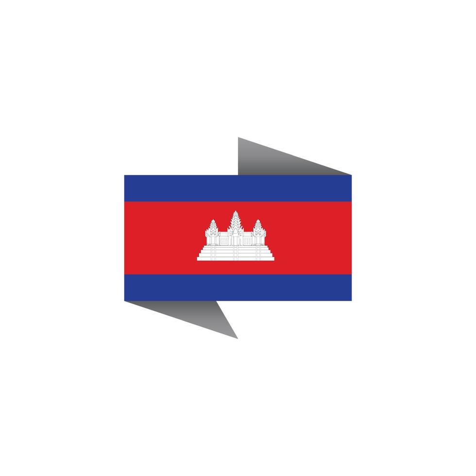 Illustration of Cambodia flag Template vector