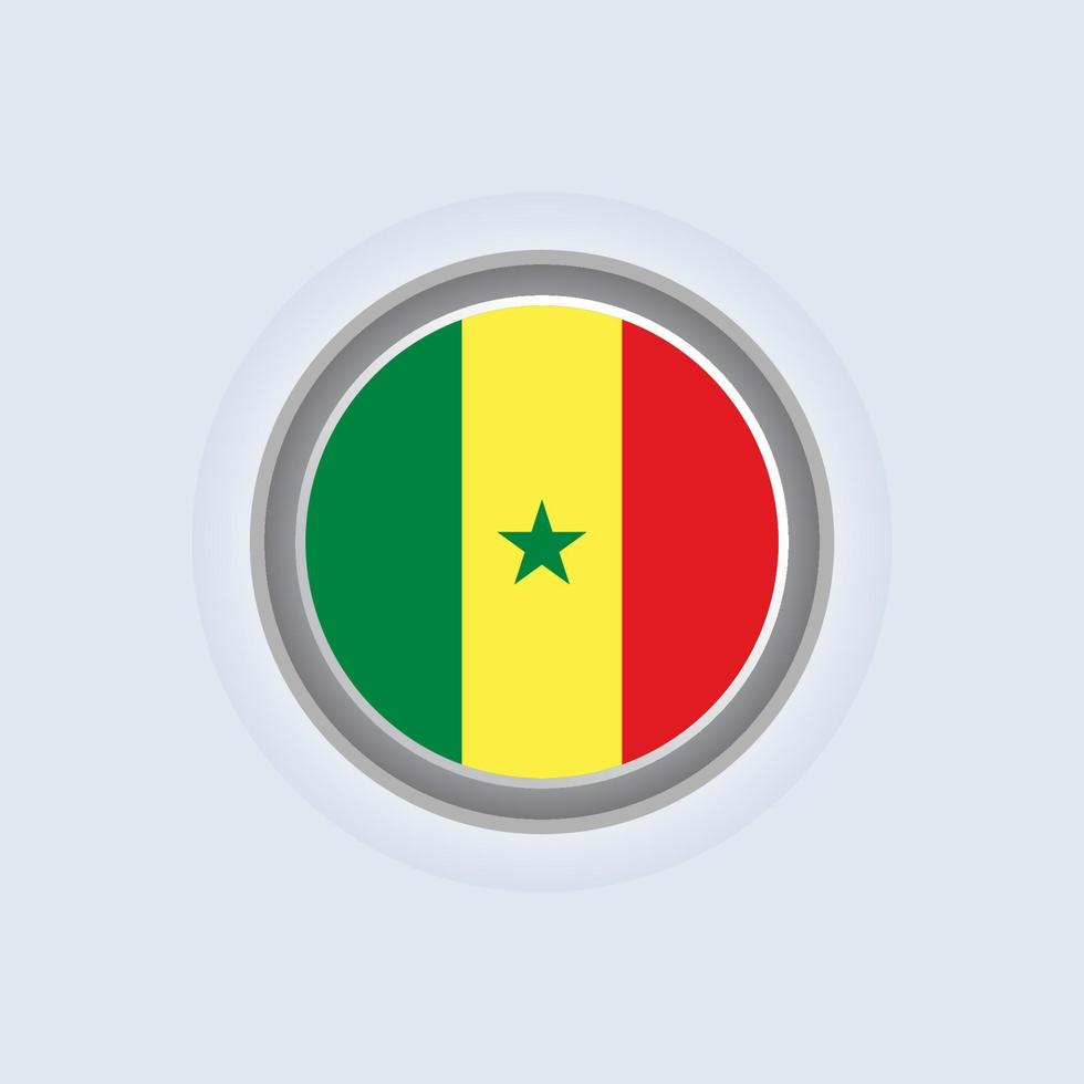 Illustration of Senegal flag Template vector