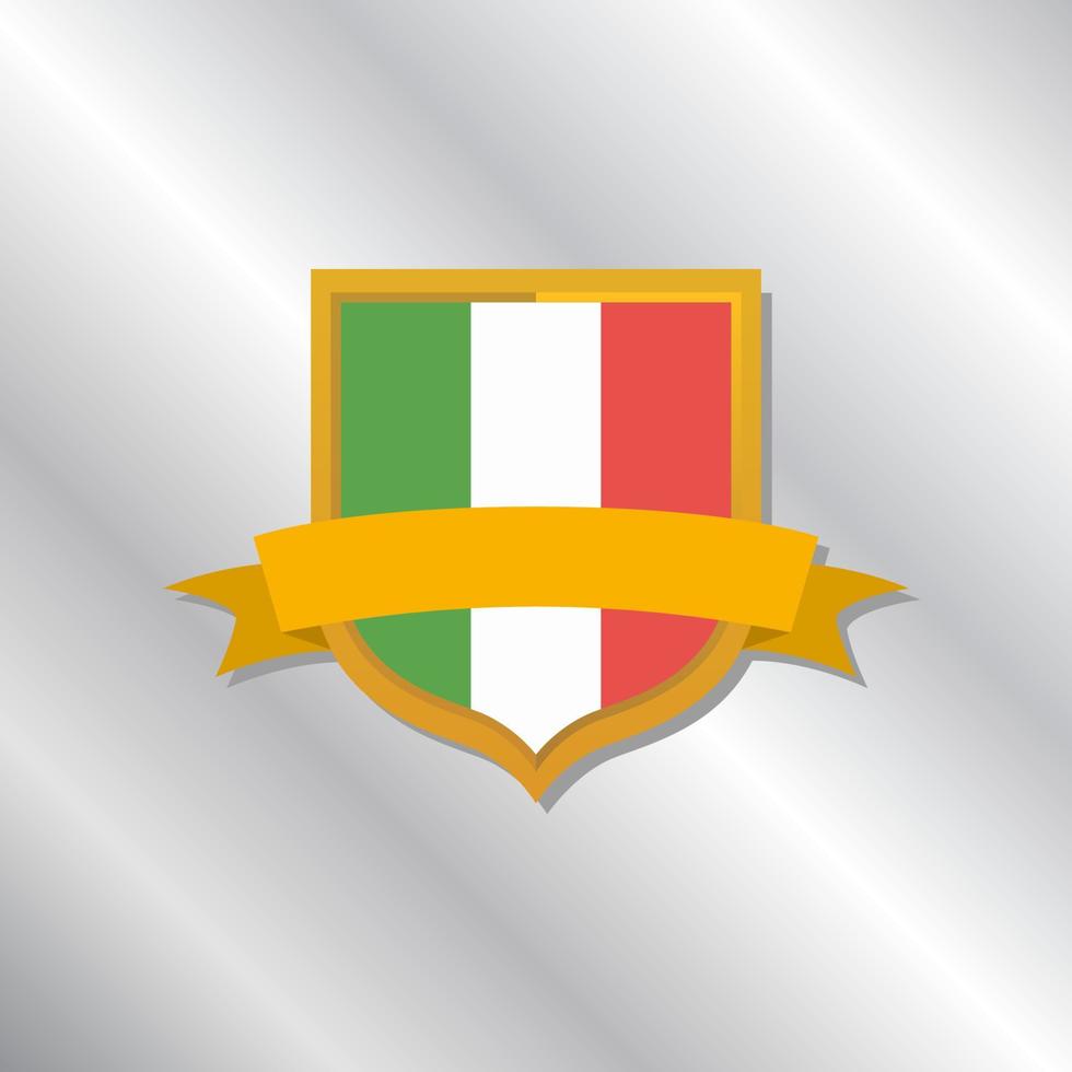 ilustración de la plantilla de la bandera de italia vector