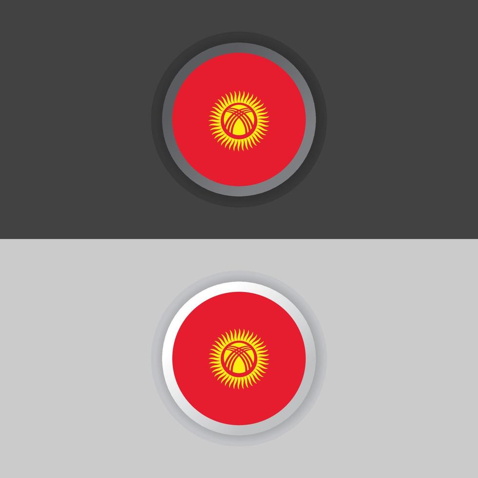 Illustration of Kyrgyzstan flag Template vector