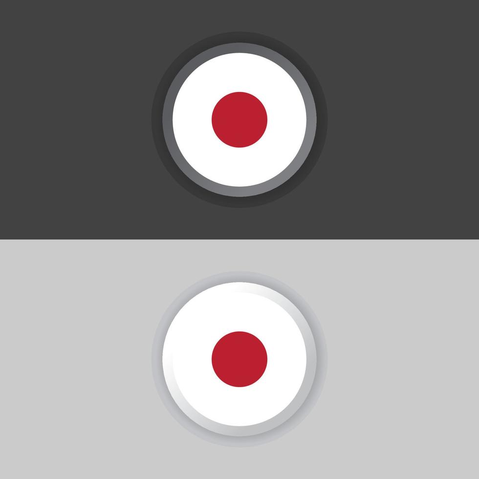 Illustration of Japan flag Template vector