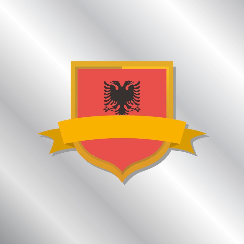 Illustration of Albania flag Template vector