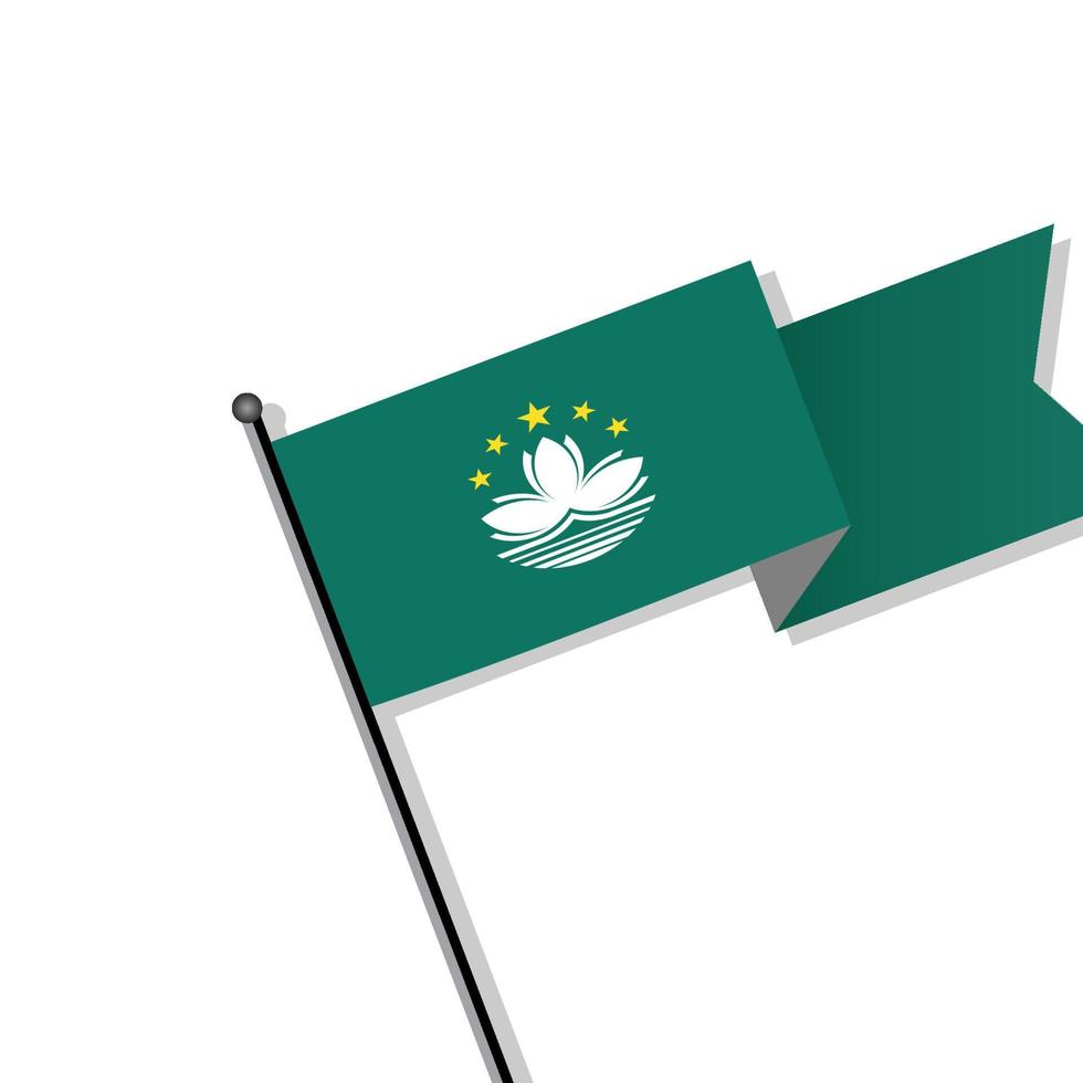 ilustración de la plantilla de la bandera de macao vector