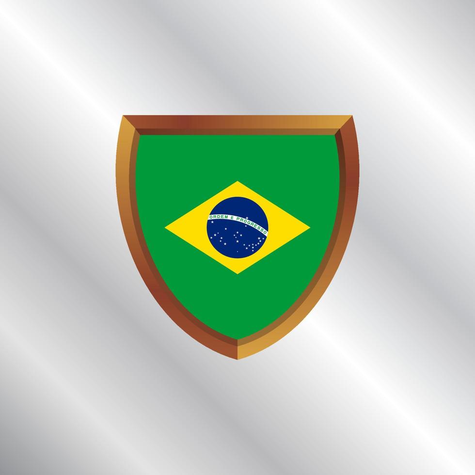 Illustration of Brazil flag Template vector