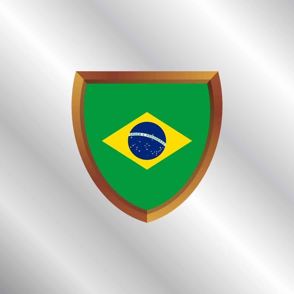 ilustración de plantilla de bandera de brasil vector