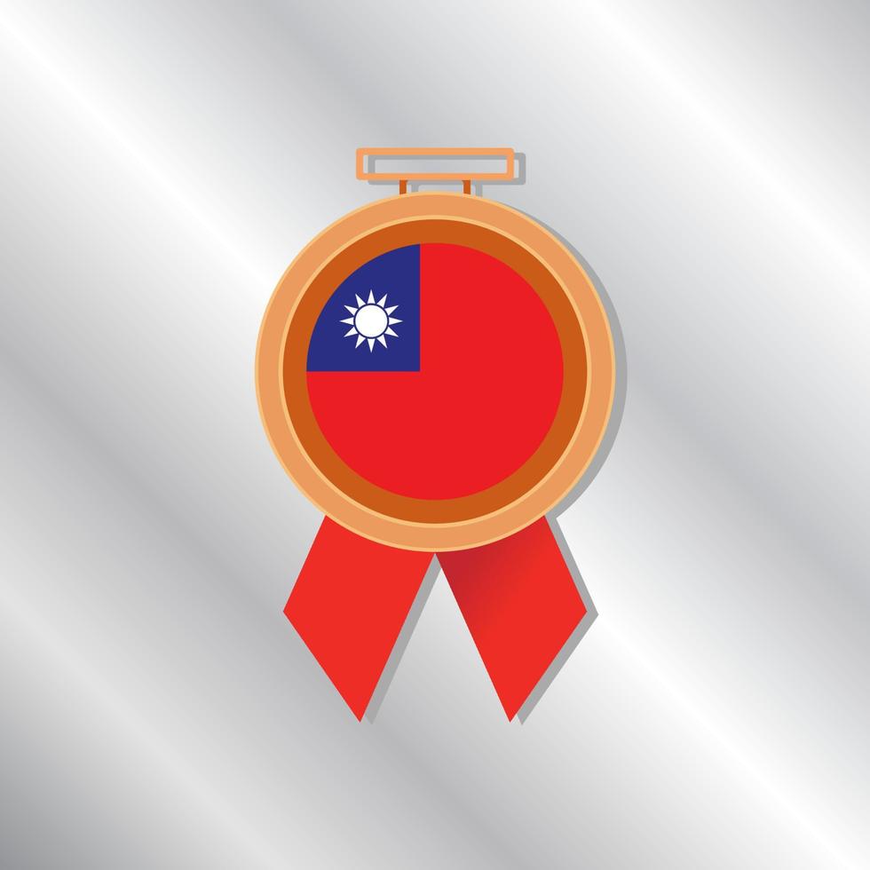 Illustration of Taiwan flag Template vector