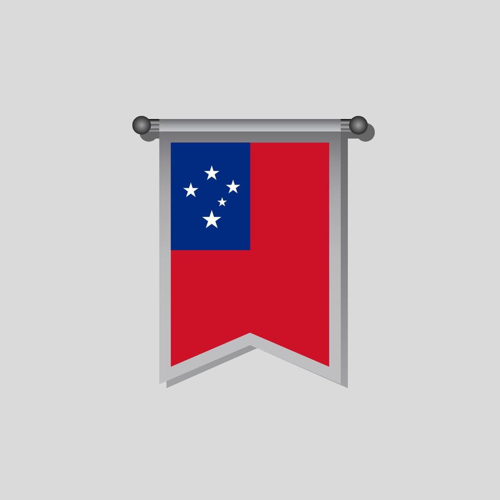 ilustración de la plantilla de la bandera de samoa vector
