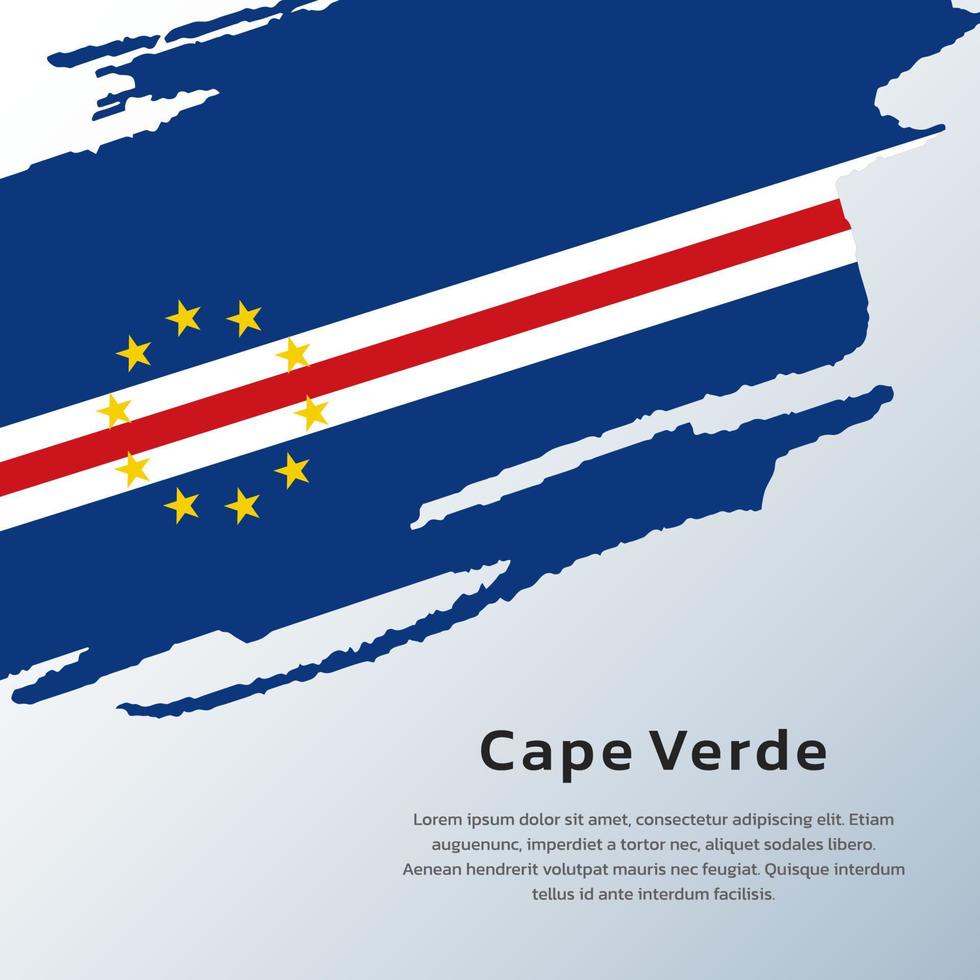 ilustración de la plantilla de la bandera de cabo verde vector