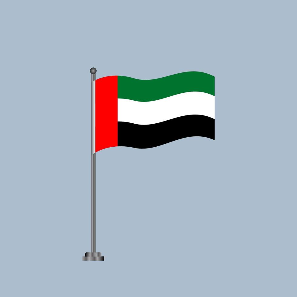 ilustración de la plantilla de la bandera de los emiratos árabes vector